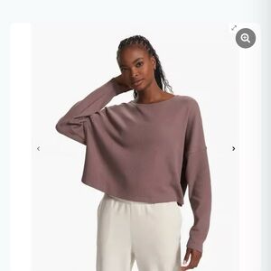 Vuori Slouchy Waffle Crew Neck Top